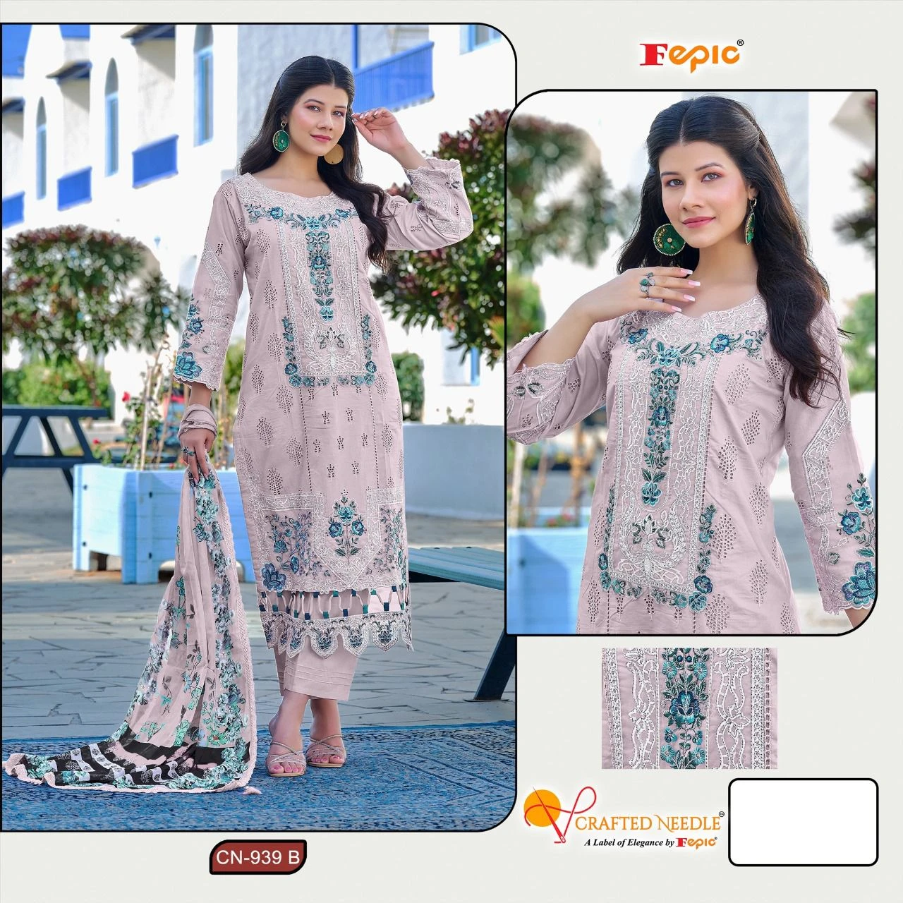 Fepic Cn 939 Cambric Cotton Wholesale Pakistani Readymade Salwar Suit Catalog — Wholesale Pakistani Suits, MPA wholesale from Surat - Gallery Image 3